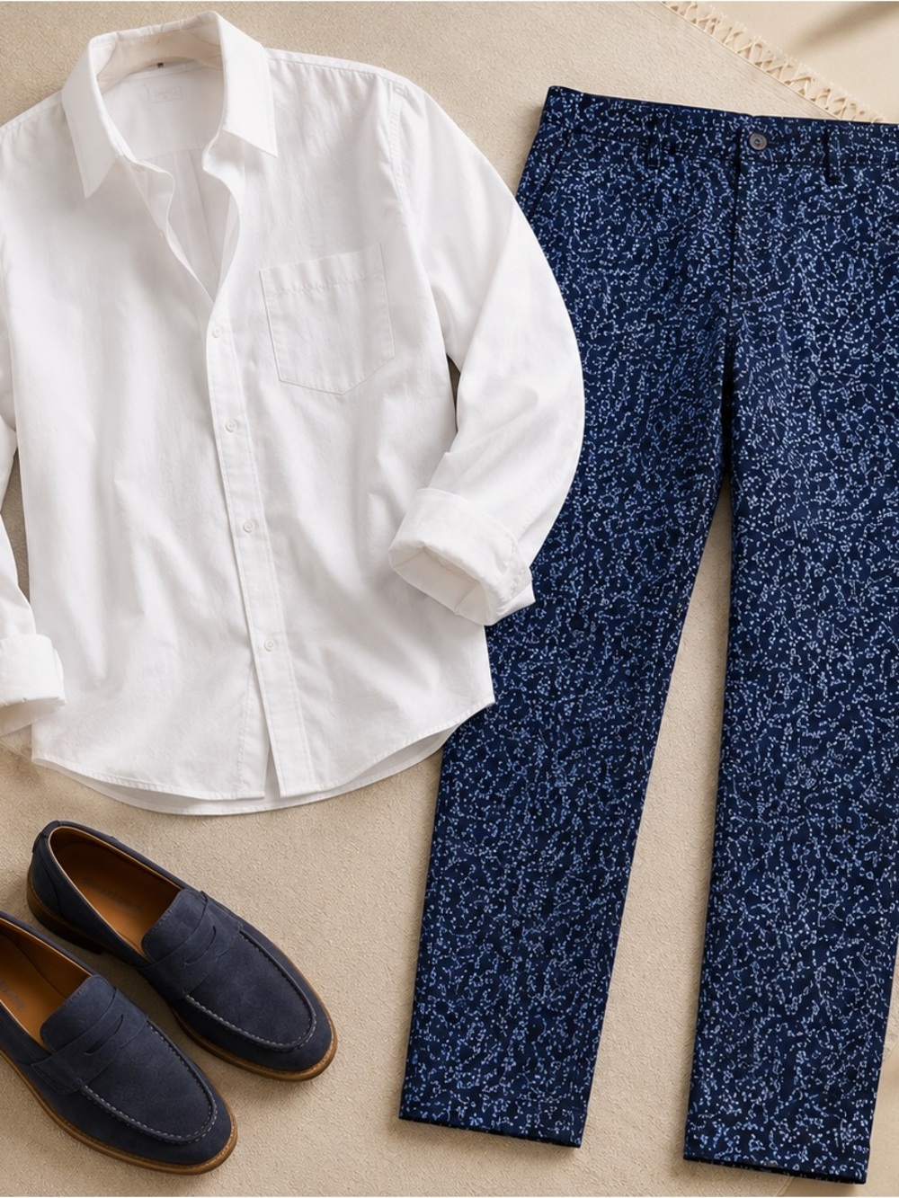 J. Jill  Navy Patterned Pants